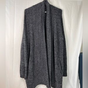 Women’s Barefoot Dreams Cozy Chic Cardigan Gray Marled Size 2X